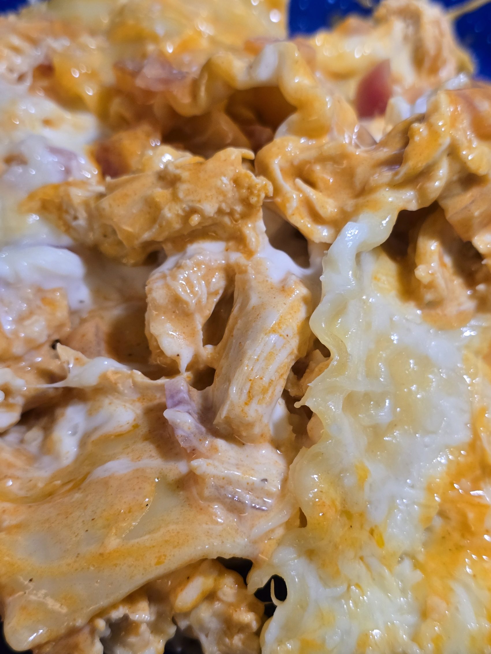 Buffalo Chicken Lasagna (sure to make your pores sweat!)