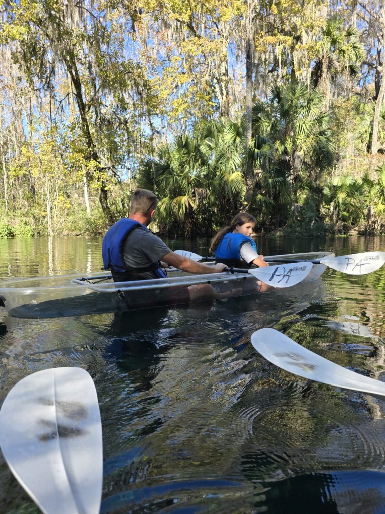 Jesse and Aliyah kayaking