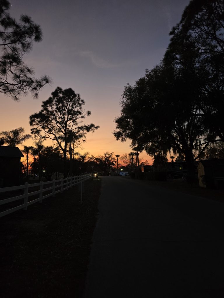 A sunset view