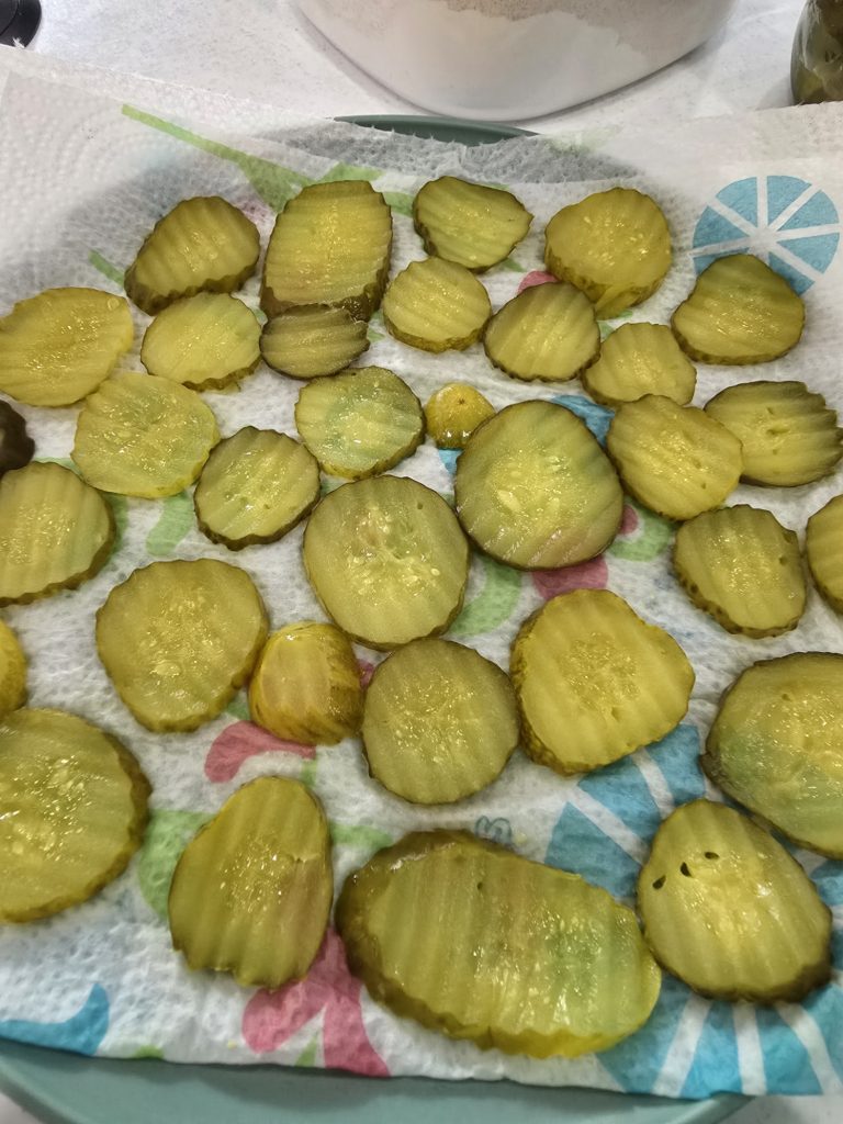 Pickles drying