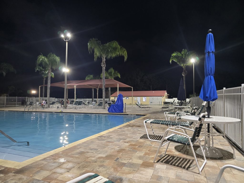 A nighttime swim at TTO