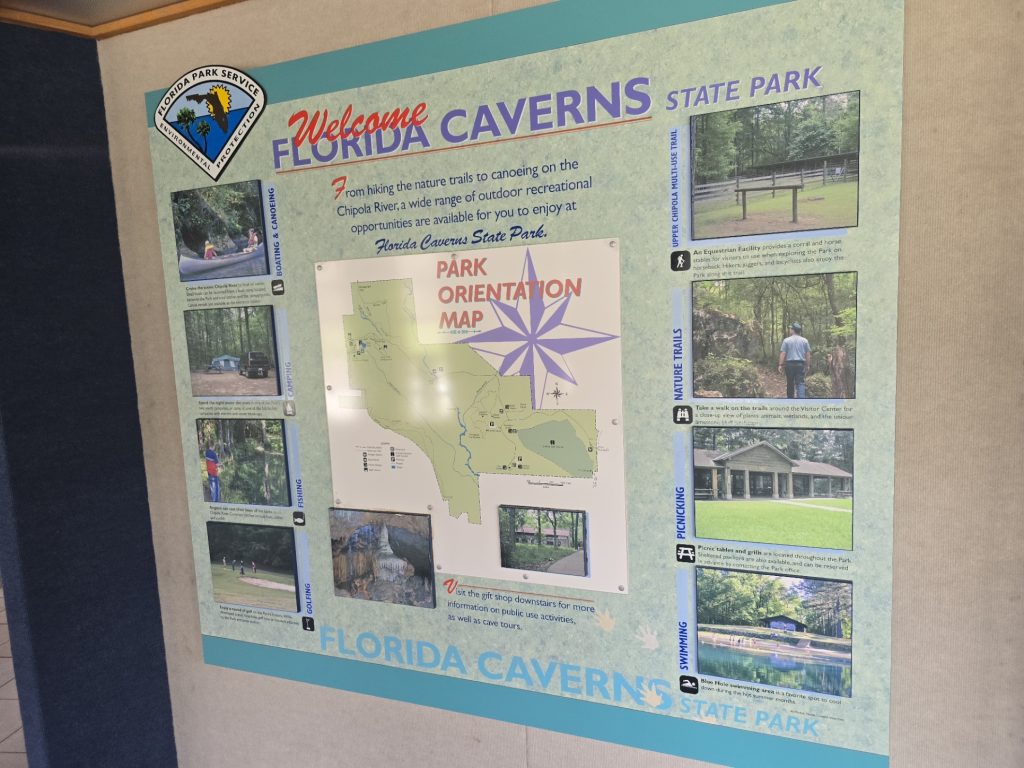 Florida Caverns welcome sign